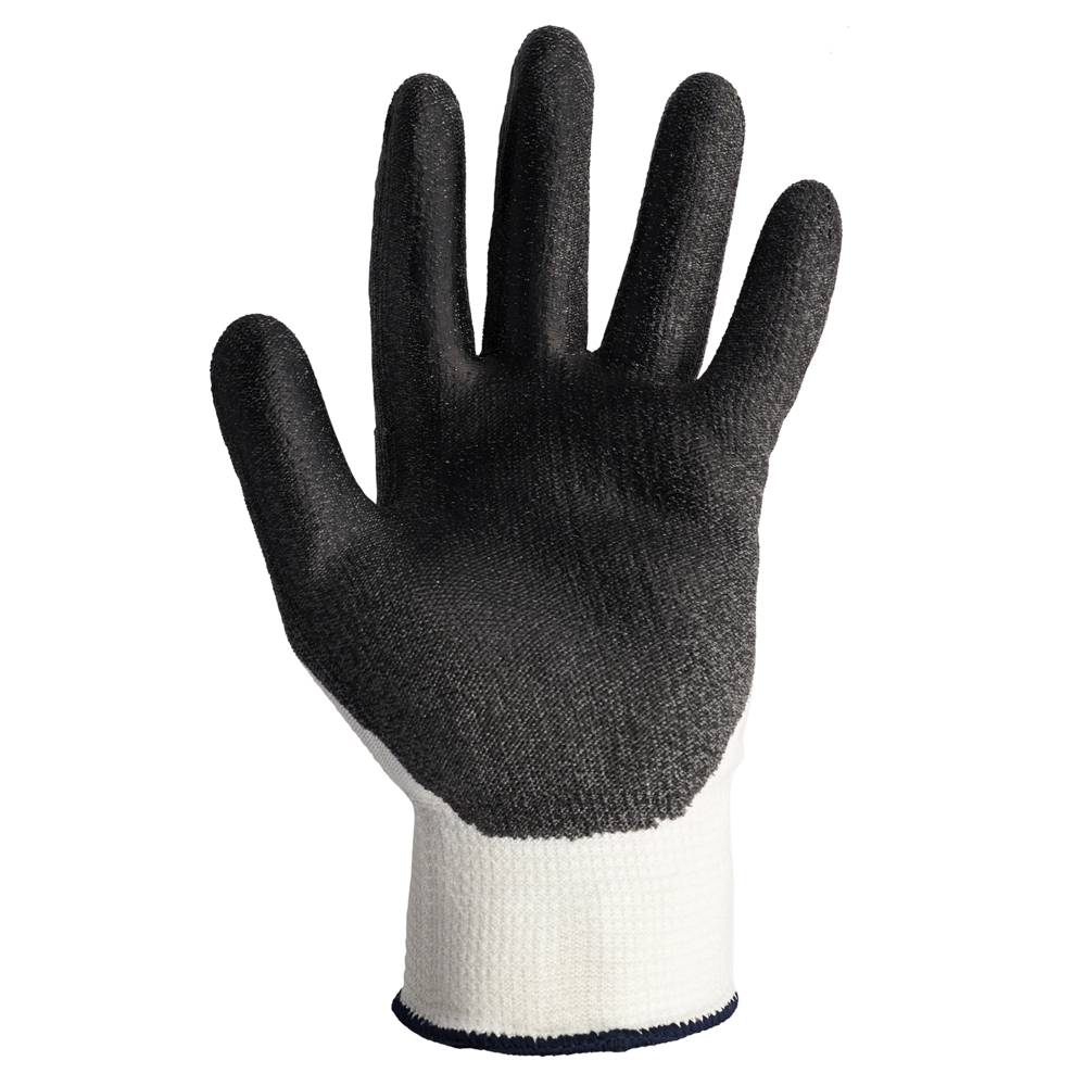 KleenGuard™ G60 Level 3 Economy Cut Resistant Gloves (38691), Black & White, Large, 12 Pairs / Bag, 1 Bag - 38691