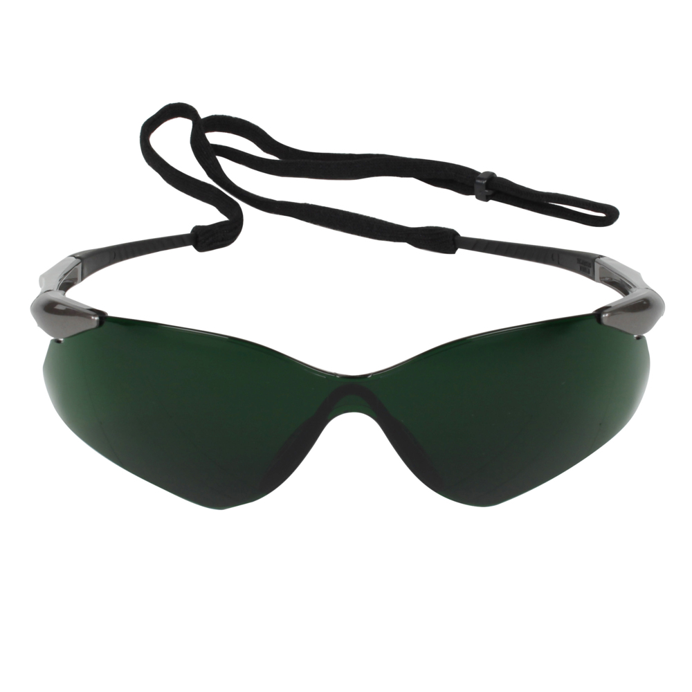 KleenGuard™ Nemesis™ VL Safety Glasses (20473), IRUV Shade 5.0 Lenses, Gunmetal Frame, Scratch Resistant, Unisex for Men and Women (Qty 12) - 20473