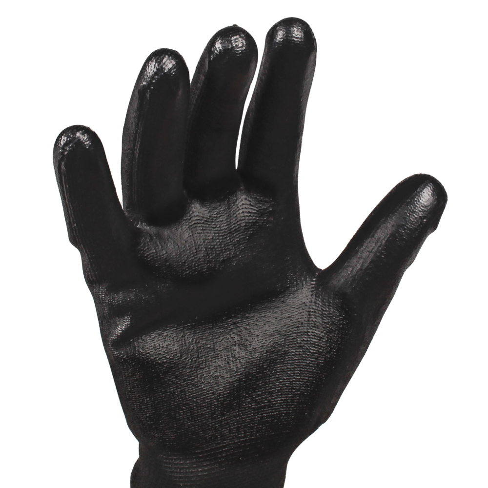 Gants recouverts de polyuréthane KleenGuard G40 (37726), TG, dextérité supérieure, noirs, 6 paires pour sac de distribution, 10 sacs/caisse - 37726