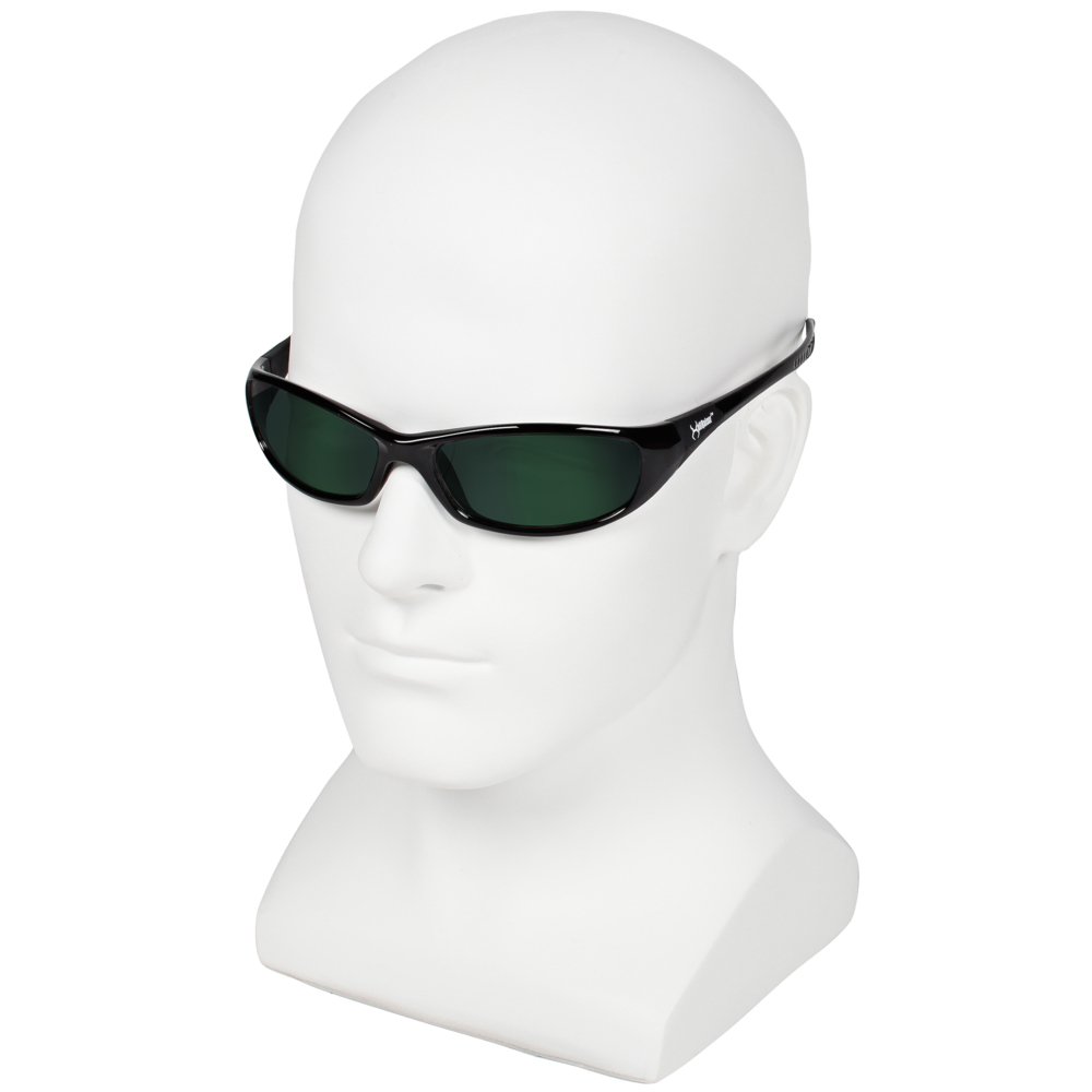 KleenGuard™ V40 Hellraiser Safety Glasses (20545), IRUV Shade 5.0 Lens with Black Frame, 12 Pairs / Case - 20545