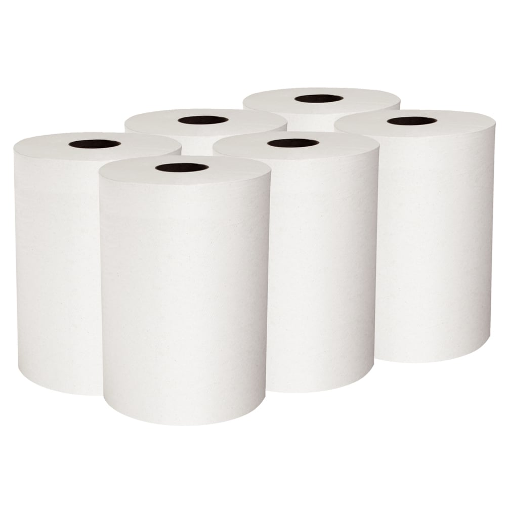 Scott® Slimroll™ Hard Roll Towels (12388), with Fast-Drying Absorbency Pockets™, for compatible Kimberly-Clark Professional™ Dispensers, White, (6 Rolls/Case, 580'/Roll, 3,480'/Case) - 12388