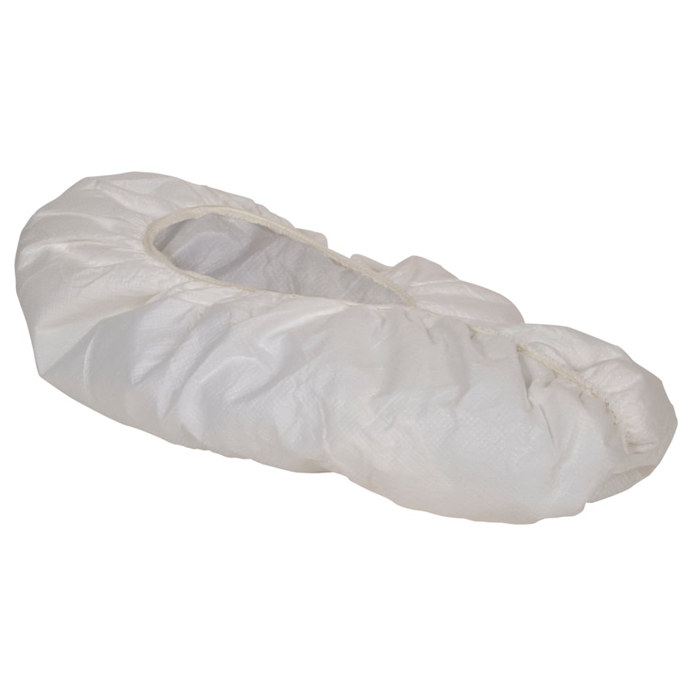 KleenGuard™ A40 Liquid & Particle Protection Shoe Cover (44490), One Size Fits All Disposable Shoe Covers, White, (400 Shoe Covers/Case) - 44490