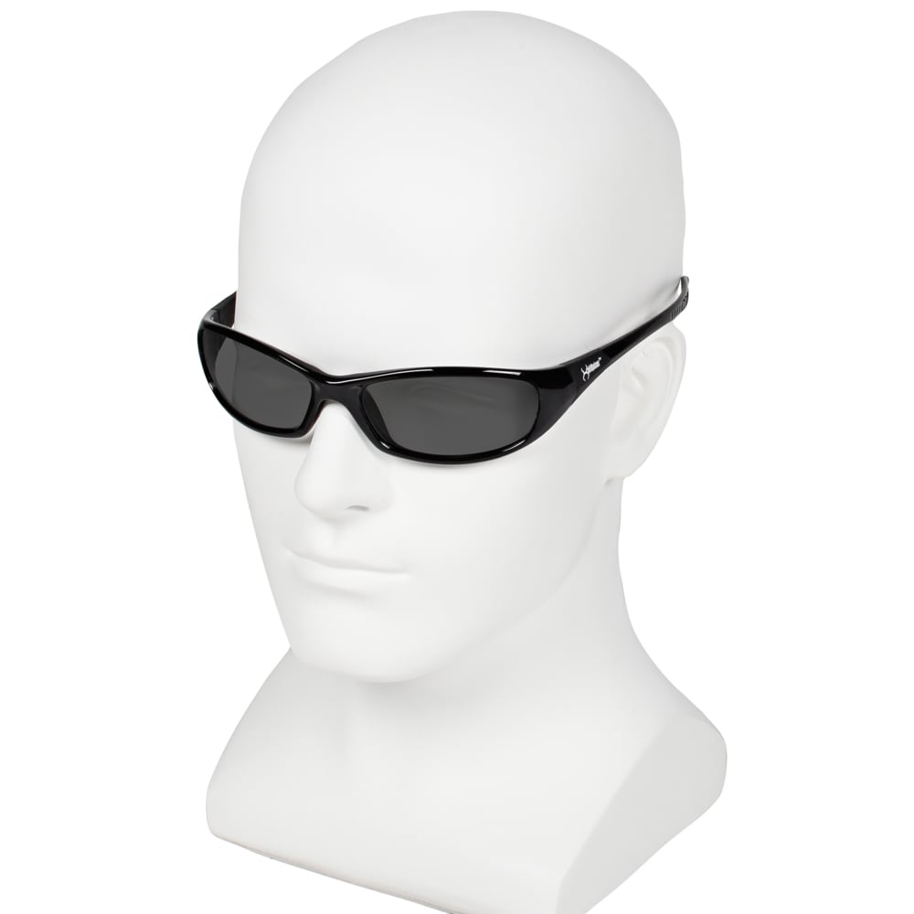 KleenGuard™ V40 Hellraiser™ Safety Glasses (25714), Smoke Lenses, Black Frame, Unisex for Men and Women (Qty 12) - 25714