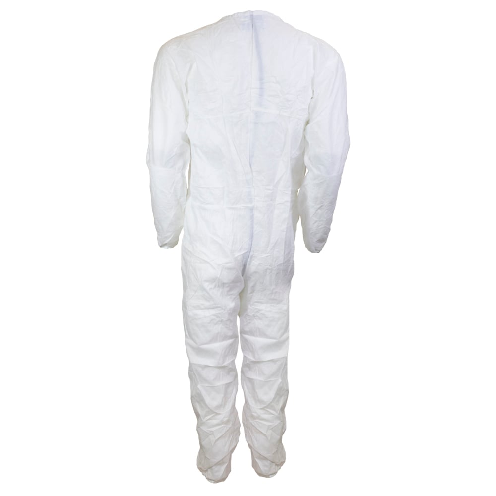 Kimtech™ A5 Sterile Cleanroom Coveralls (12914), Clean Don, Mandarin Collar, Thumb Loops, Reflex Design, White, 6 - 8XL, 25 / Case - 12914