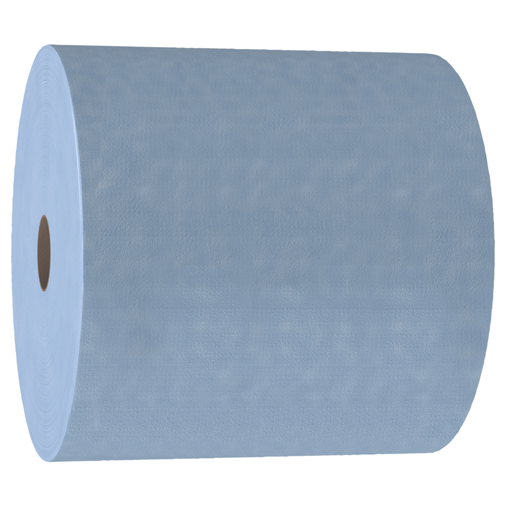 WypAll® PowerClean™ X90 Ultra Duty Cloths (12889), Jumbo Roll, Extended Use Towels, Blue (450 Sheets/Roll, 1 Rolls/Case, 450 Sheets/Case) - 12889