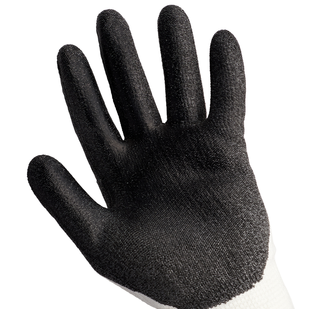 KleenGuard™ G60 Level 3 Economy Cut Resistant Gloves (42545), Black & White, Large (9), 60 Pairs / Case (120 Each), 12 Pairs Bag, 5 Bags - 42545