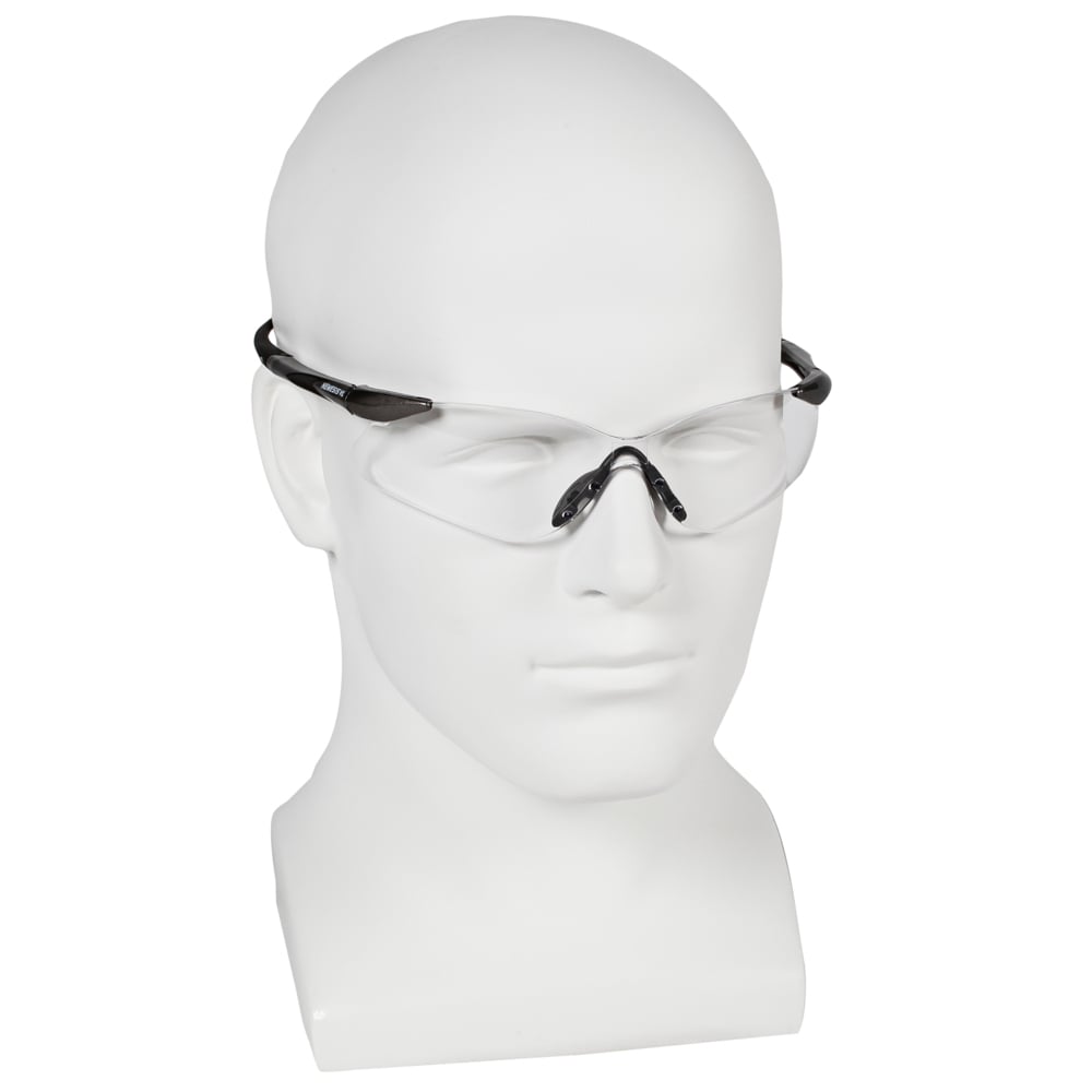 KleenGuard™ Nemesis™ VL Safety Glasses (20470), Clear Lenses, Gunmetal Frame, Scratch Resistant, Unisex for Men and Women (Qty 12) - 20470
