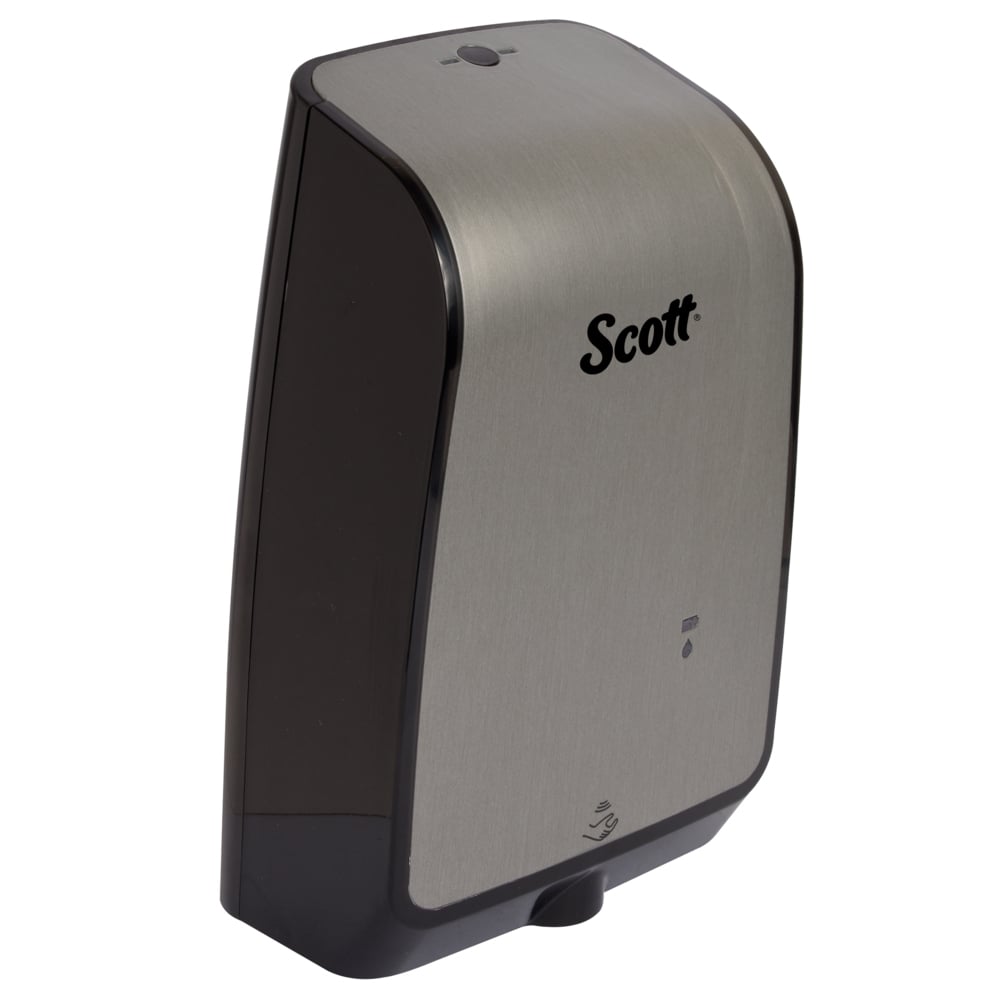 Distributrice électronique à cartouche de produits pour les soins de la peau sans contact Scott (32508), 1,2 litre, inox, 1/caisse - 32508