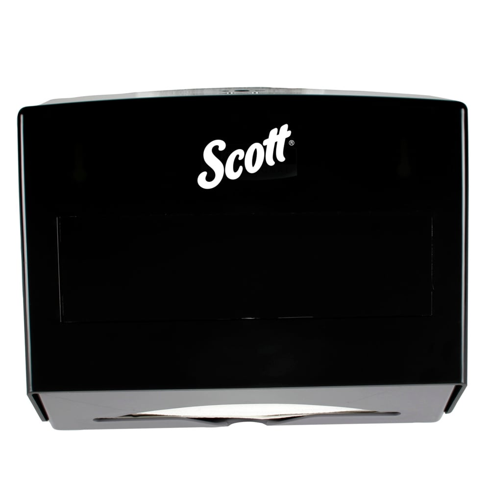 Distributrice d’essuie-mains pliés Scott® Scottfold™ (09215), noire, 27,31 cm x 22,86 cm x 12,07 cm (10,75 po x 9,0 po x 4,75 po) (qté 1) - 09215