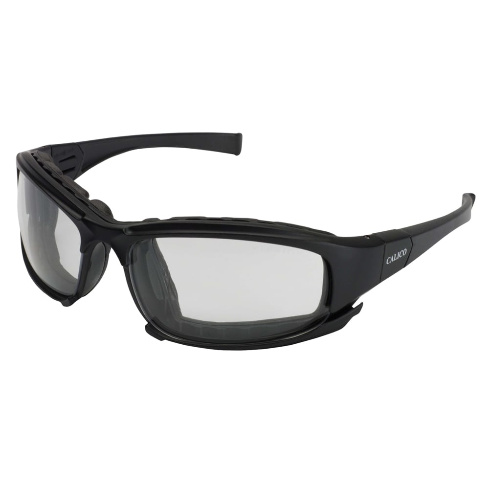 Lunettes de protection Calico Kleenguard™ V50 (25672), avec revêtement antibuée KleenVision™, monture transparente, branches/serre-tête interchangeables (qté 12);Lunettes de protection Calico Kleenguard V50 (25672), verres fumés antibuée avec branches/serre-tête interchangeables, 12 paires/caisse - 25672