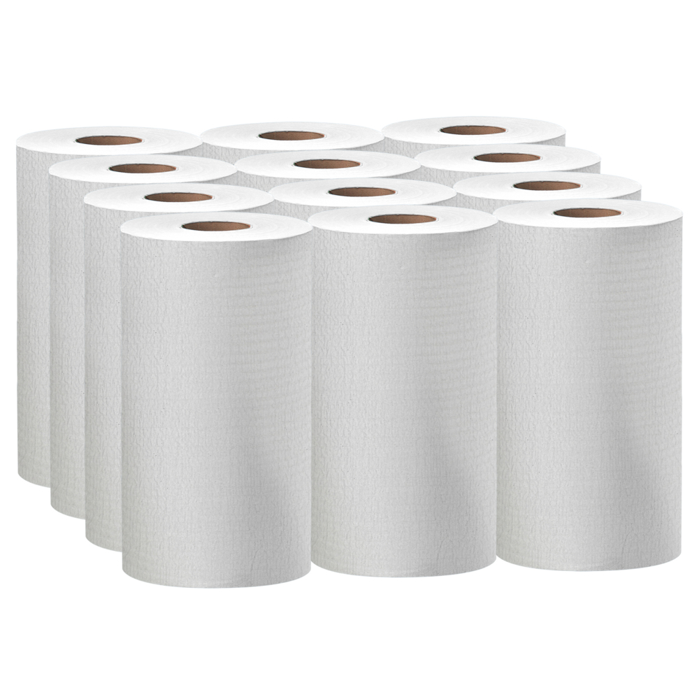 WypAll® GeneralClean™ X60 Multi-Task Cleaning Cloths (35401), Small Roll, Strong and Absorbent Towels, White (130 Sheets/Roll, 12 Rolls/Case, 1,560 Sheets/Case) - 35401