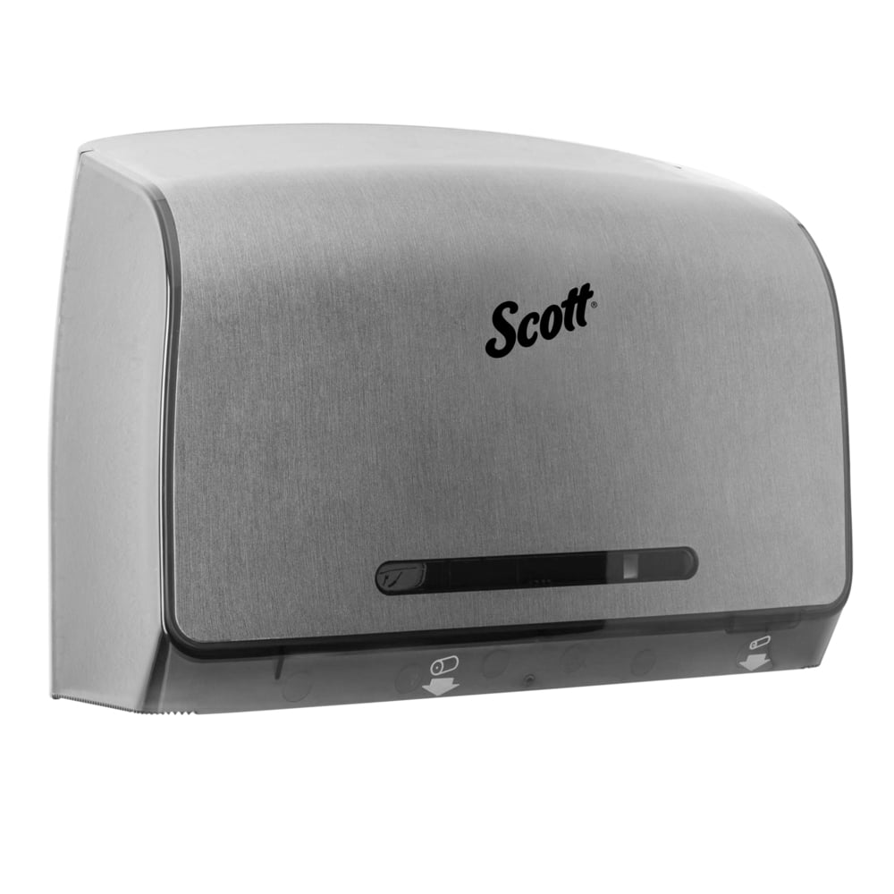 Scott® Pro Coreless Jumbo Roll Toilet Paper Dispenser (39709), Stainless, 14.13" x 10.39" x 5.87" (Qty 1) - 39709