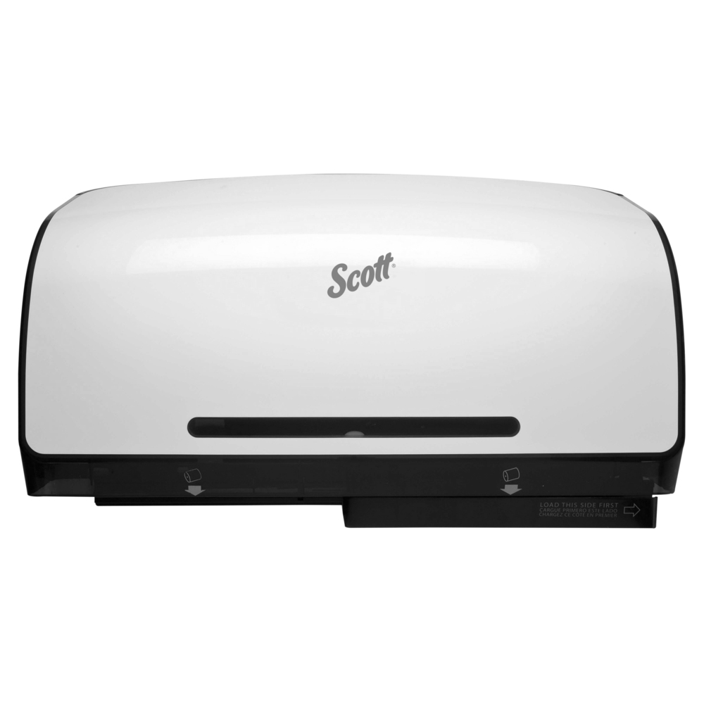 Scott® Pro Coreless Jumbo Roll Toilet Paper Dispenser (39730), Twin Roll, White, 20.25" x 6.25" x 11.60" (Qty 1) - 39730