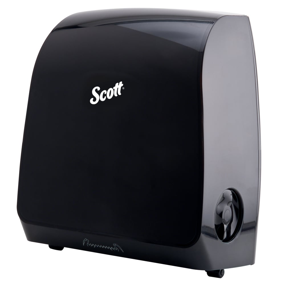 Scott® Pro Manual Hard Roll Towel Dispenser (29734), Black, for Green Core Scott® Pro Roll Towels, 12.66" x 16.44" x 9.18" (Qty 1) - 29734