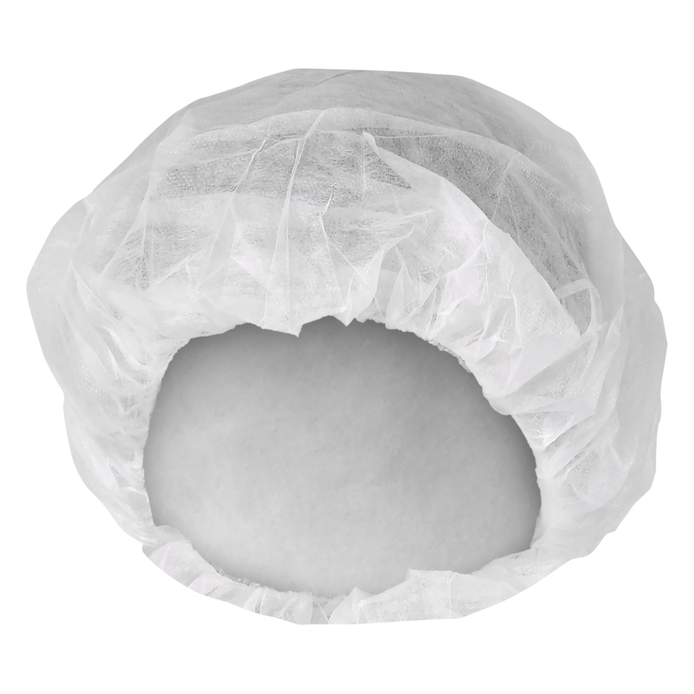 KleenGuard™ A10 Bouffant Caps (36850), Breathable Material, White, Medium (21”), 10 Packs, 100 / Pack, 1000 / Case - 36850