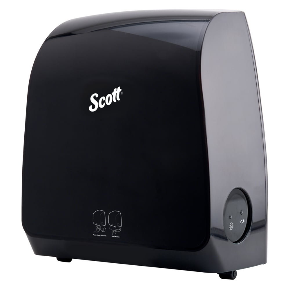 Scott® Pro Automatic Hard Roll Towel Dispenser (34368), Black, for Grey Core Scott® Pro Roll Towels, 12.66" x 16.44" x 9.18" (Qty 1) - 34368