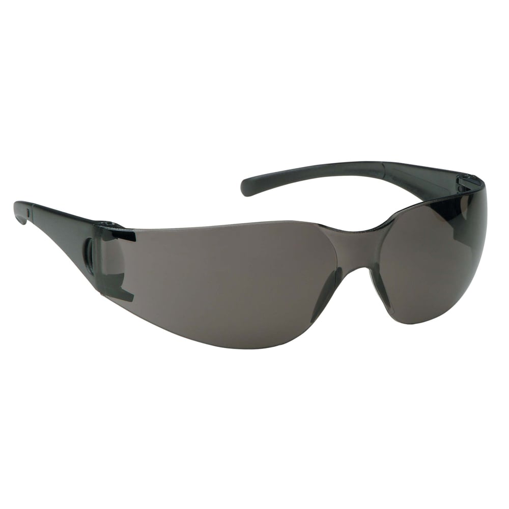 KleenGuard™ V10 Element™ Visitor Safety Glasses (25631), Smoke Lenses, Black Frame, Unisex for Men and Women (Qty 12) - 25631