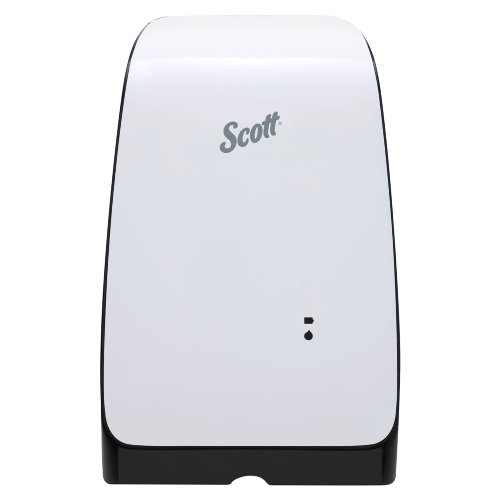 Distributrice automatique de savon à mains de grande capacité Scott® Pro™ (32499), distribution sans contact, blanche, capacité de 1,2 L, 18,52 cm x 29,69 cm x 10,16 cm (7,29 po x 11,69 po x 4,0 po) (qté 1) - 32499