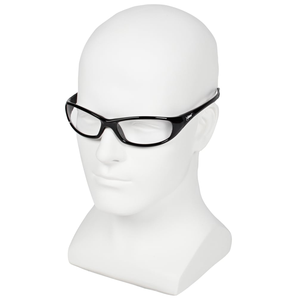 Lunettes de sécurité KleenGuard V40 Hellraiser (25715), verres transparents antibuée avec monture noire, 12 paires/caisse - 28615