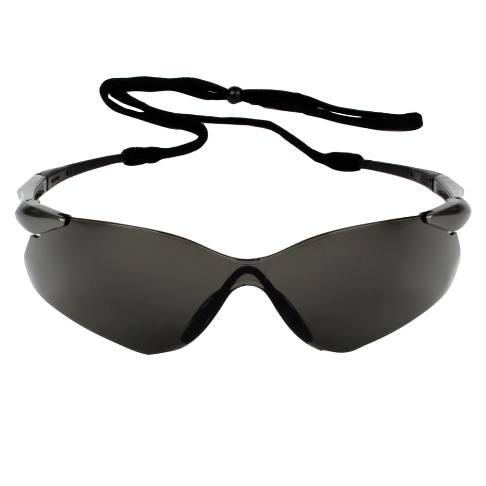 KleenGuard™ Nemesis™ VL Safety Glasses (25704), Smoke Lenses, Gunmetal Frame, Scratch Resistant, Unisex for Men and Women (Qty 12) - 25704