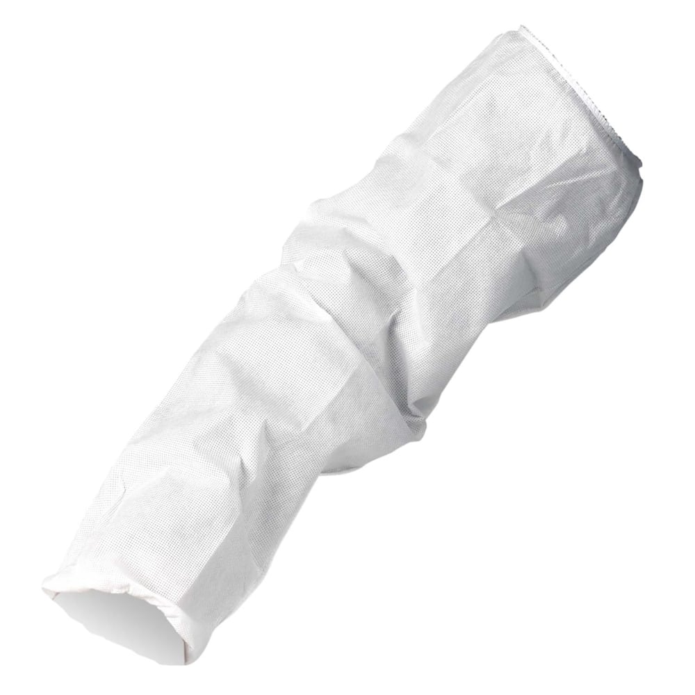 KleenGuard™ A20 Breathable Particle Protection Sleeve Protectors (36870), Serged Seams, Elastic Tops & Wrists, 21” Length, White, 200 / Case - 36870