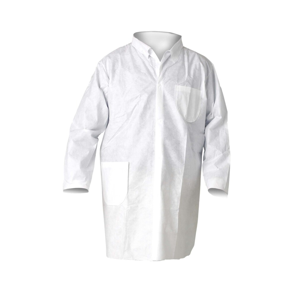 KleenGuard™ A20 Breathable Particle Protection Lab Coats (30913), White, Small (Qty 25) - 30913
