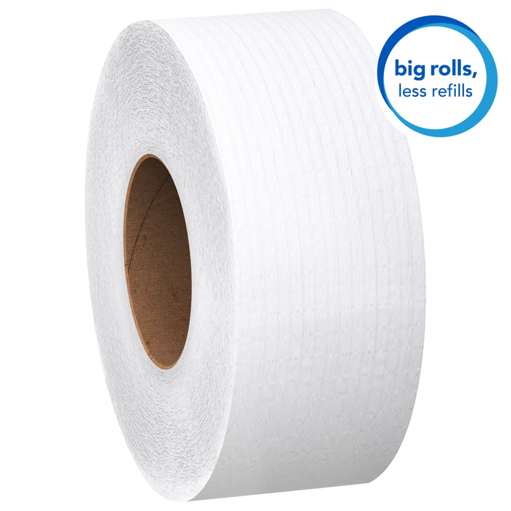 Scott® Essential Extra Soft Jumbo Roll Toilet Paper (07304), 2-Ply, White (750 '/Roll, 12 Rolls/Case, 9,000'/Case) - 07304