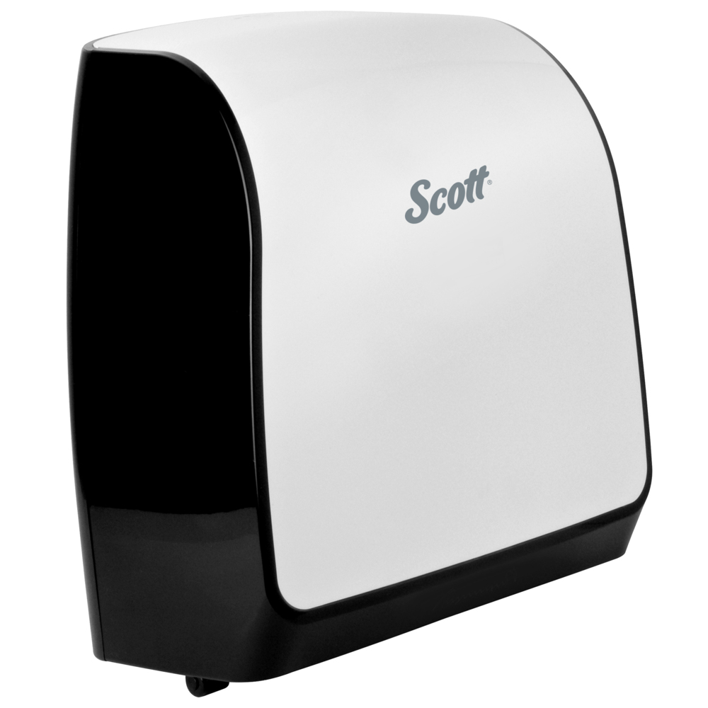 Scott® Pro™ Manual Hard Roll Towel Dispenser (34347), White, for Blue Core Scott® Pro™ Roll Towels, 12.66" x 16.44" x 9.18" (Qty 1) - 34347