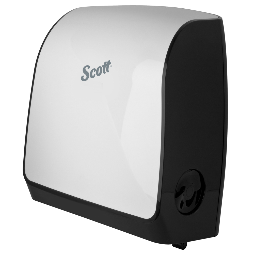 Scott® Pro Manual Hard Roll Towel Dispenser (29735), White, for Green Core Scott® Pro Roll Towels, 12.66" x 16.44" x 9.18" (Qty 1) - 29735