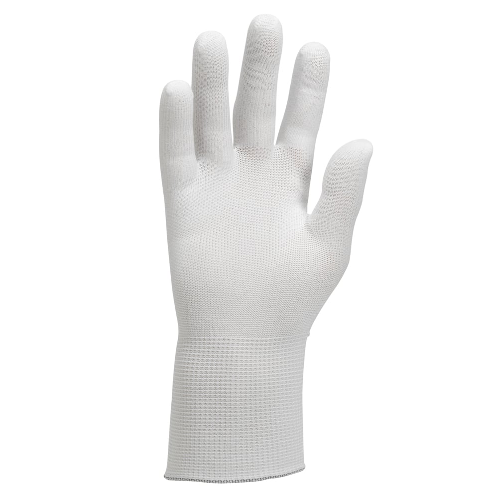 Gants d’inspection KleenGuard G35 (38716), sans couture, 100 % tricot de nylon, ambidextres, blancs, très petits, 120 paires/caisse, 10 sacs de 12 paires - 38716