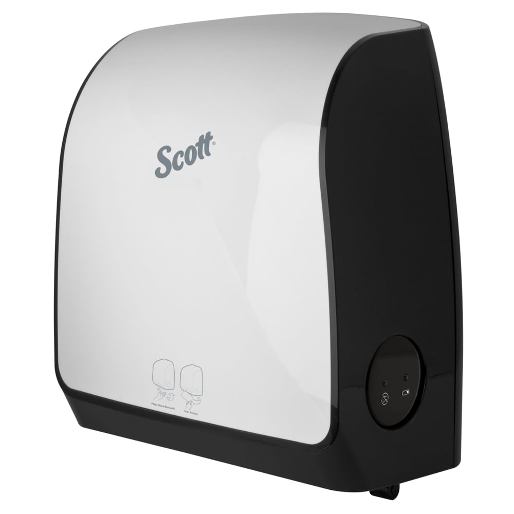 Scott® Pro™ Automatic Hard Roll Towel Dispenser (34349), White, for Blue Core Scott® Pro™ Roll Towels, 12.66" x 16.44" x 9.18" (Qty 1) - 34349