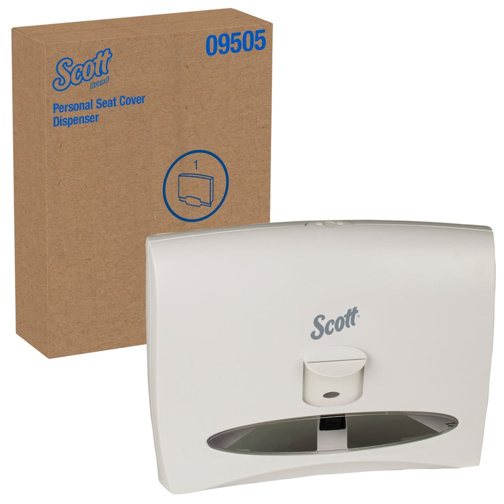 Scott® Personal Seat Cover Dispenser (09505), White, 17.5" x 13.25" x 2.25" (Qty 1) - 09505