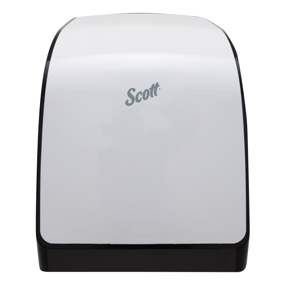 Scott® Pro Manual Hard Roll Towel Dispenser (34347), White, for Blue Core Scott® Pro Roll Towels, 12.66" x 16.44" x 9.18" (Qty 1) - 34347