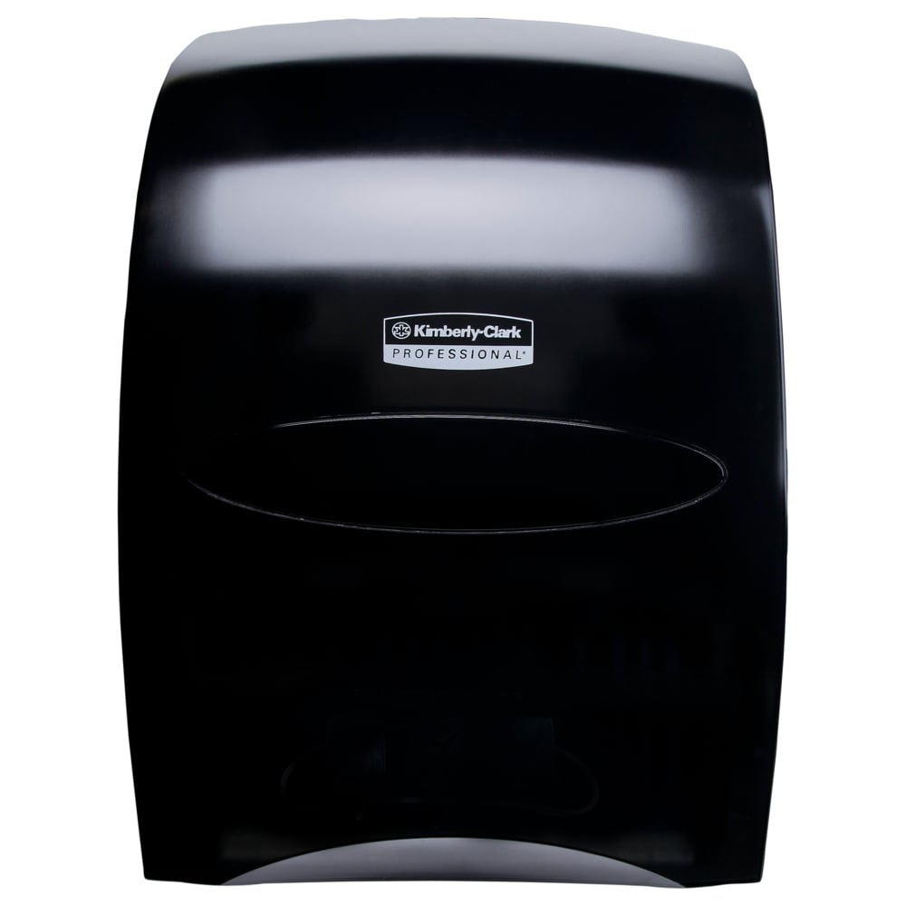 Kimberly-Clark Professional™ Sanitouch Manual Hard Roll Towel Dispenser (09996), Black, for 1.75" Core Roll Towels, 12.63" x 16.13" x 10.2" (Qty 1) - 09996