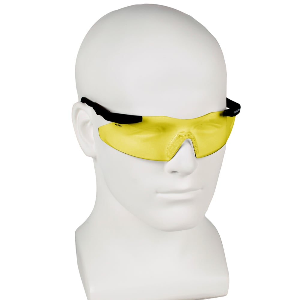 Smith & Wesson® Magnum® 3G Mini Safety Glasses (19828), Amber (Yellow) Lenses, Black Frame, Unisex for Men and Women (Qty 12) - 19828