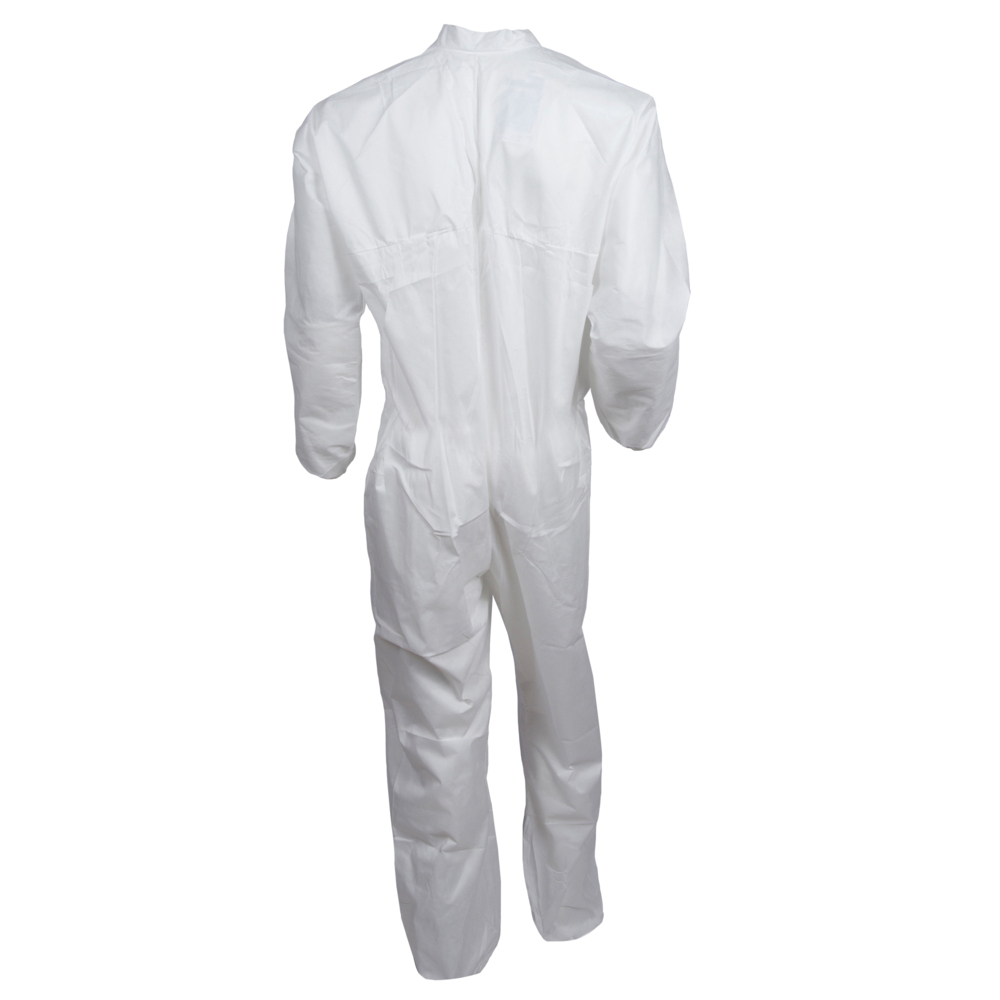 KleenGuard™ A40 Liquid & Particle Protection Coveralls (44305), Zipper Front, White, 2XL (Qty 25) - 44305
