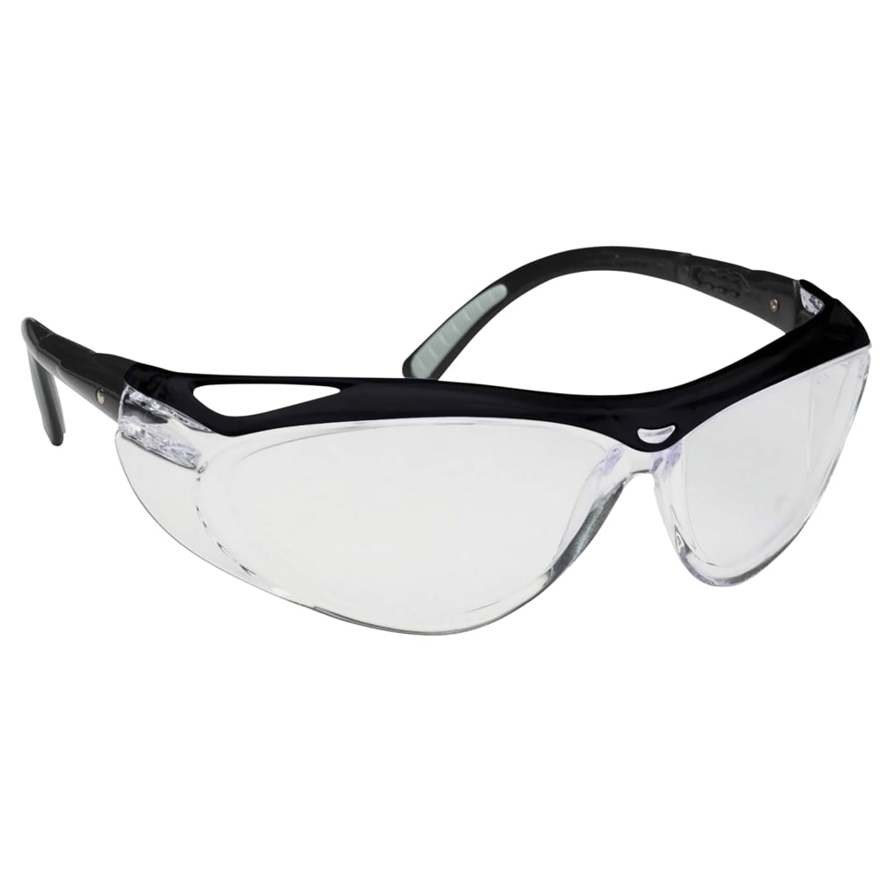 KleenGuard™ V20 Envision Safety Glasses (14480), Indoor/Outdoor Lenses, Black Frame, Unisex for Men and Women (Qty 12) - 14480