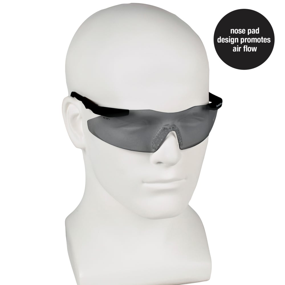 Smith & Wesson® Safety Glasses (19955), Magnum 3G Safety Eyewear, Smoke Anti-Fog Lenses with Black Frame, 12 Units / Case - 19955