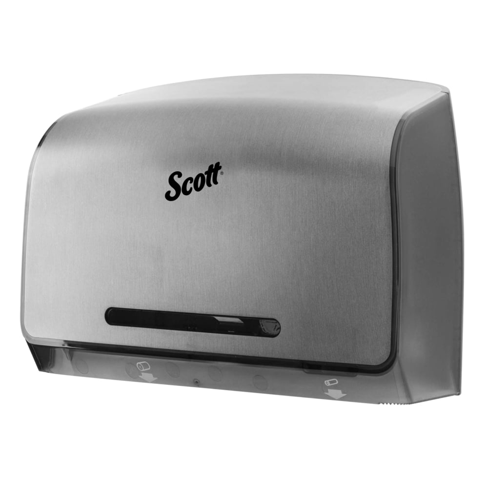 Scott® Pro Coreless Jumbo Roll Toilet Paper Dispenser (39709), Stainless, 14.13" x 10.39" x 5.87" (Qty 1) - 39709