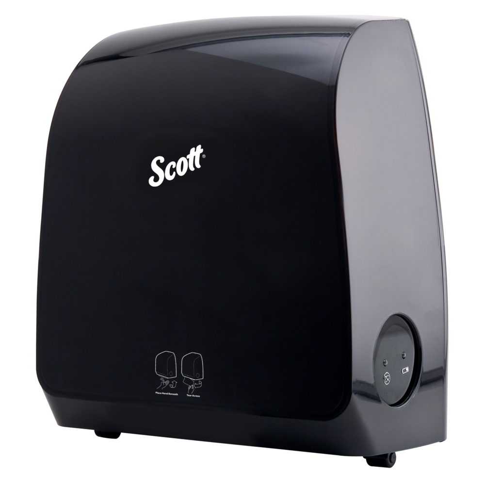 Scott® Pro Automatic Hard Roll Paper Towel Dispenser System (34348), for Blue Core Scott Pro Roll towels, Smoke / Black, 1 / Case - 34348