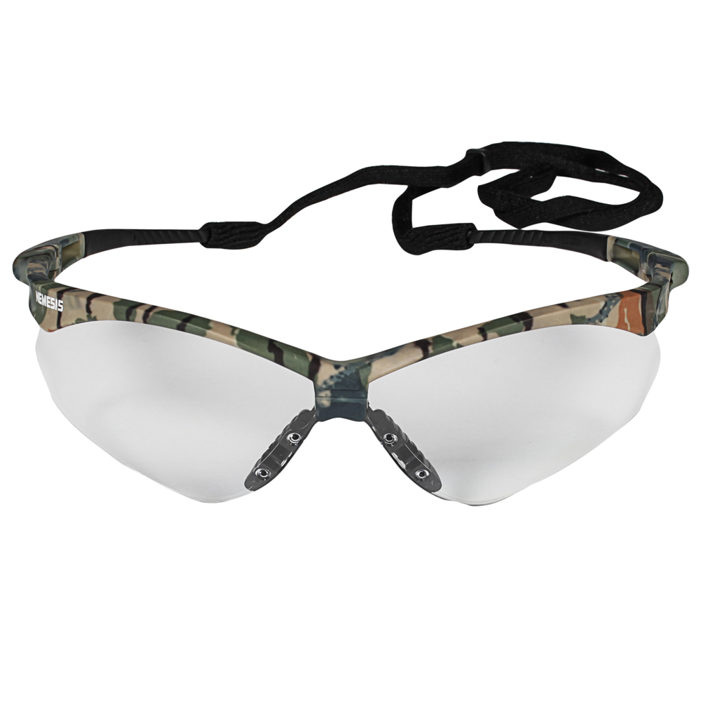 KleenGuard™ V30 Nemesis Safety Glasses (22608), Clear Anti-Fog Lens, Camo Frame, 12 Pairs / Case - 22608