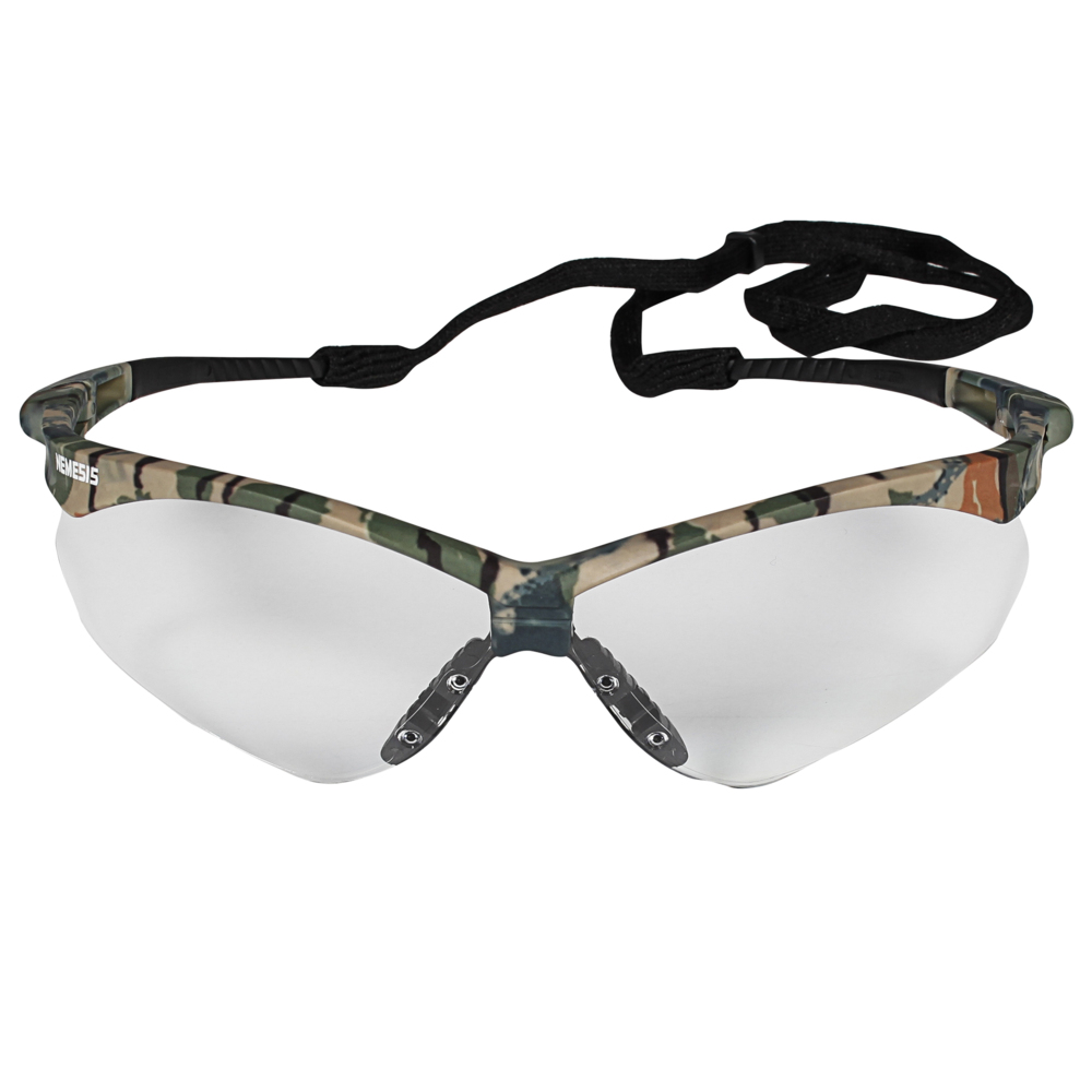 KleenGuard™ V30 Nemesis™ Safety Glasses (22608), Clear Lenses with KleenVision™ Anti-Fog coating, Camo Frame, Unisex Eyewear for Men and Women (12 Pairs/Case) - 22608