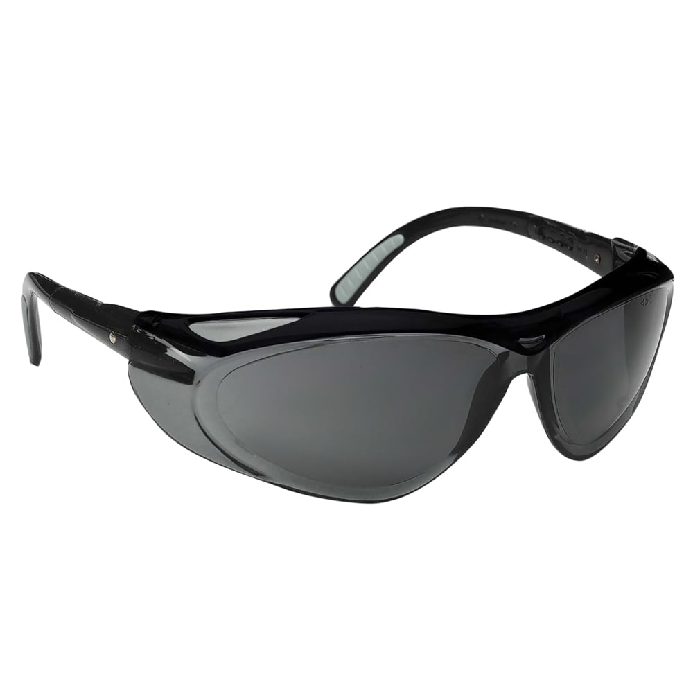 KleenGuard™ V20 Envision Safety Glasses (14479), Smoke Lenses, Black Frame, Unisex for Men and Women (Qty 12) - 14479