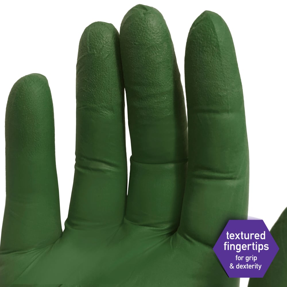 Kimberly-Clark™ Forest Green Nitrile Exam Gloves (43447), 3.5 Mil, Ambidextrous, 9.5”, XL, 200 Nitrile Gloves / Box, 10 Boxes / Case, 2,000 / Case - 43447