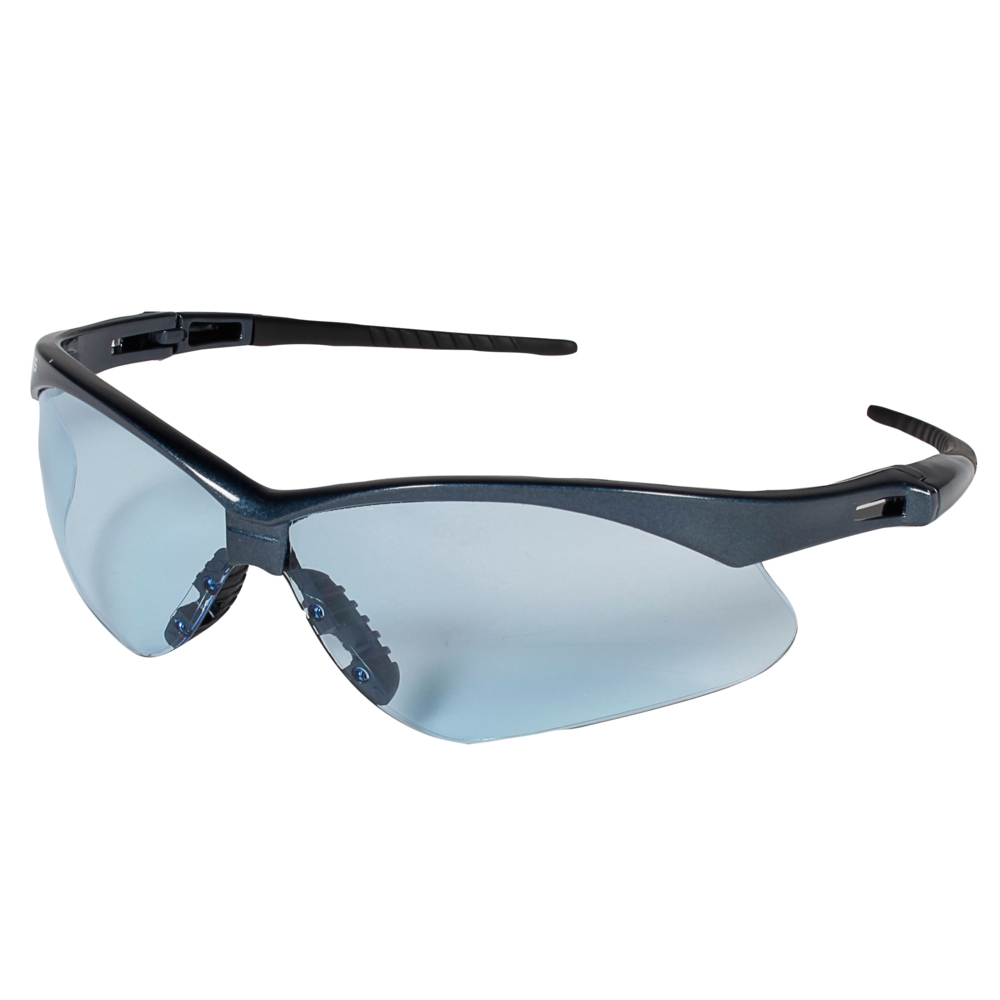 KleenGuard™ V30 Nemesis™ Safety Glasses (19639), Light Blue Lenses with KleenVision™ Anti-Fog coating, Blue Frame, Unisex Eyewear for Men and Women (12 Pairs/Case) - 19639