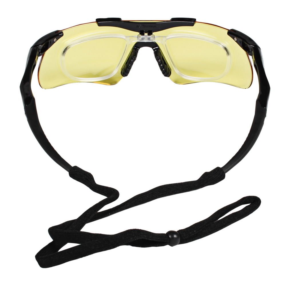 KleenGuard™ Nemesis Safety Glasses with Rx Inserts (38504), OTG Protective Glasses, Amber Anti-Fog Lenses, Black Frame, 12 Pairs / Case - 38504