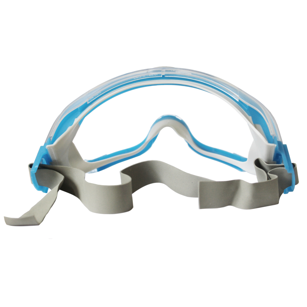KleenGuard™ V80 Revolution™ OTG Safety Goggles (14399), with Anti-Fog Coating, Clear Lenses, Blue Frame, Unisex for Men and Women (Qty 30) - 14399