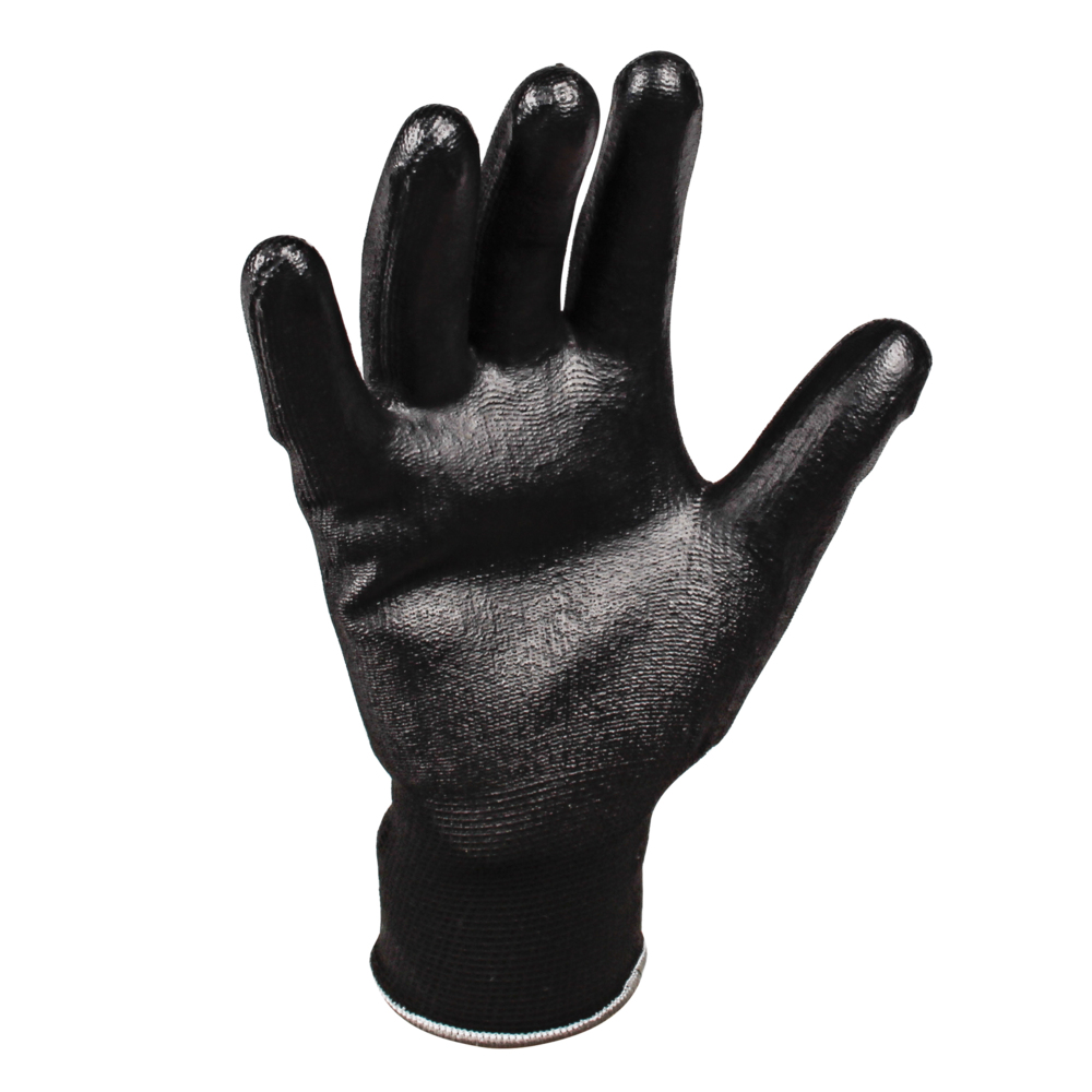 Gants recouverts de polyuréthane KleenGuard G40 (42607), moyen, dextérité supérieure, noirs, 6 paires pour sac de distribution, 10 sacs/caisse - 42607