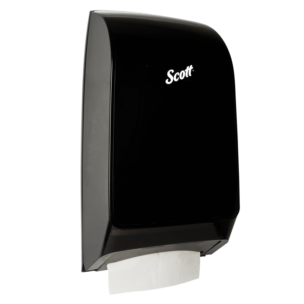 Scott® Scottfold™ Folded Towel Dispenser (39711), Black, 10.66" x 5.48" x 18.79" (Qty 1) - 39711