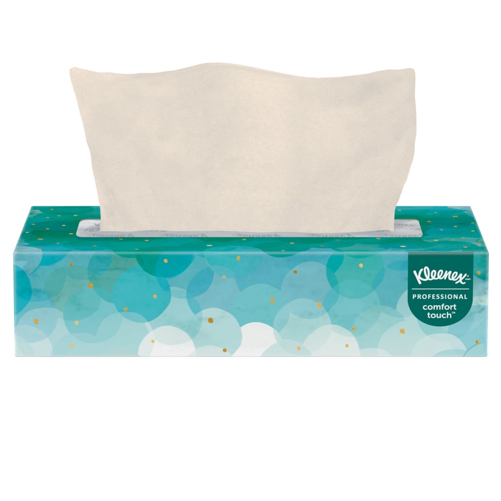 Mouchoirs Kleenex® Professional (21400), 2 épaisseurs, blancs, boîtes de mouchoirs plates pour les entreprises (100 mouchoirs/boîte, 36 boîtes/caisse, 3 600 mouchoirs/caisse) - 21400